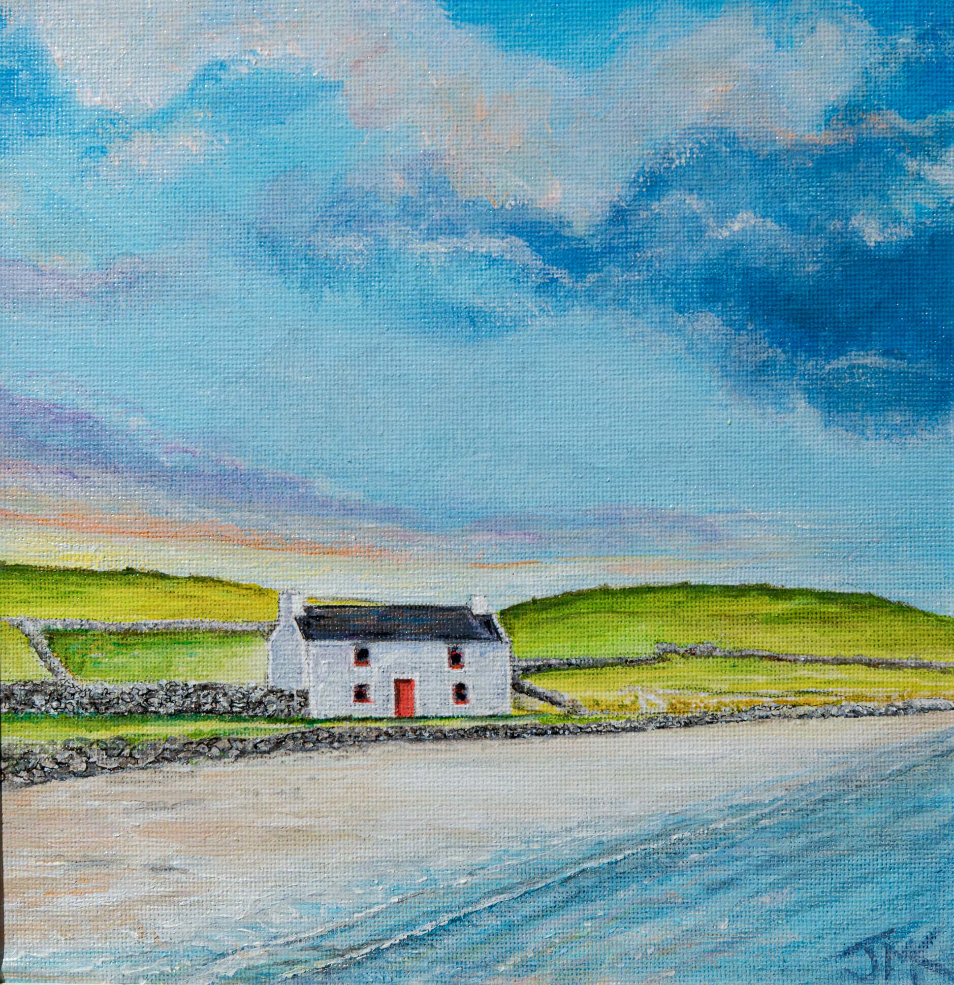 Sun setting at Moore's Cottage